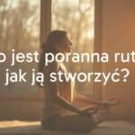 A peaceful morning routine scene, woman meditating by a window with sunlight, warm and cozy atmosphere, minimalistic style.