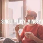 Happy single person enjoying coffee in a modern city apartment, sunlight through the window, relaxed and independent atmosphere, realistic style.