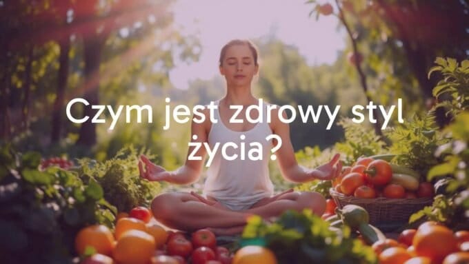 A balanced and healthy lifestyle, person meditating in nature, fresh vegetables and fruits, bright sunlight, peaceful and vibrant mood, realistic.