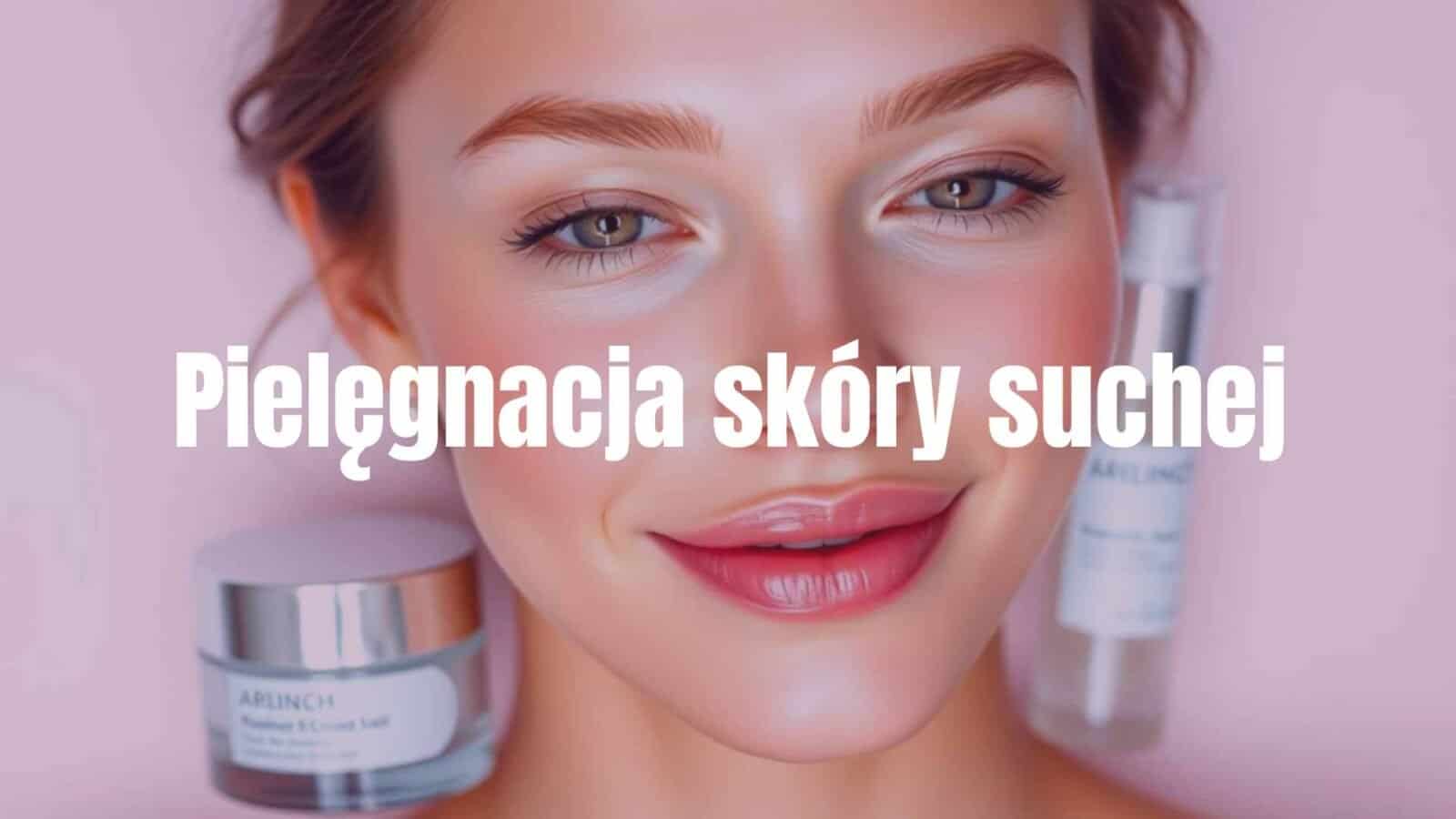 A well-moisturized face, glowing skin, smooth texture, soft lighting, cosmetic products like cream and serum on a clean background, realistic and fresh vibe.
