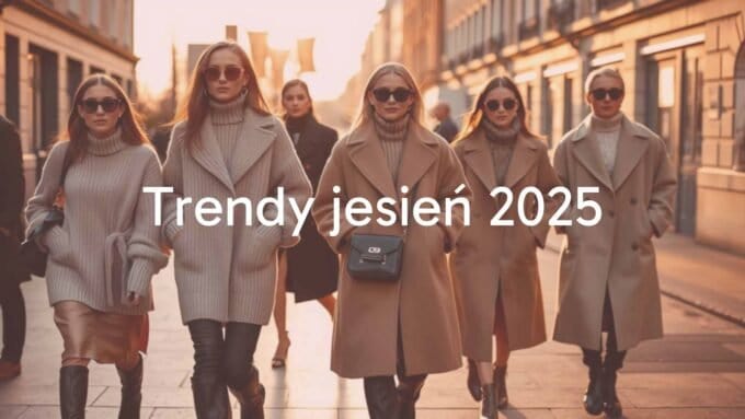 Fashionable autumn 2025 street style, cozy oversized sweaters, elegant coats in neutral tones, bold accessories, urban setting, golden hour lighting, realistic.