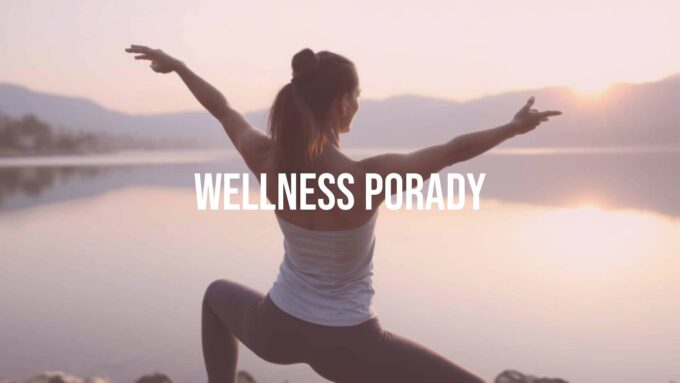 A serene woman practicing yoga by a tranquil lake at sunrise, calm and peaceful, wellness theme, natural light, realistic.