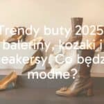 Stylish collection of 2025 shoes including ballet flats, boots, and sneakers on a modern display, elegant and bold designs with lace, ruffles, and animal prints, minimalist yet luxurious background.