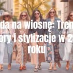 Spring fashion trends 2025, elegant and comfortable outfits with bold accessories, pastel colors and floral patterns, light fabrics, stylish urban setting, realistic.