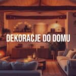 Cozy home interior with stylish decorations, warm lighting, modern yet rustic elements, inviting atmosphere, realistic.