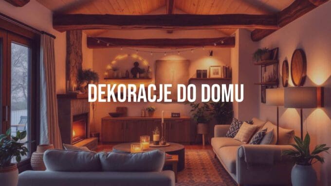 Cozy home interior with stylish decorations, warm lighting, modern yet rustic elements, inviting atmosphere, realistic.