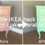 Creative IKEA furniture hack, DIY transformation, before and after shot, vibrant and personalized design, realistic style.