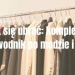 Stylish outfit selection on a clothing rack, mixed fashion styles, neutral background, elegant and modern vibe.