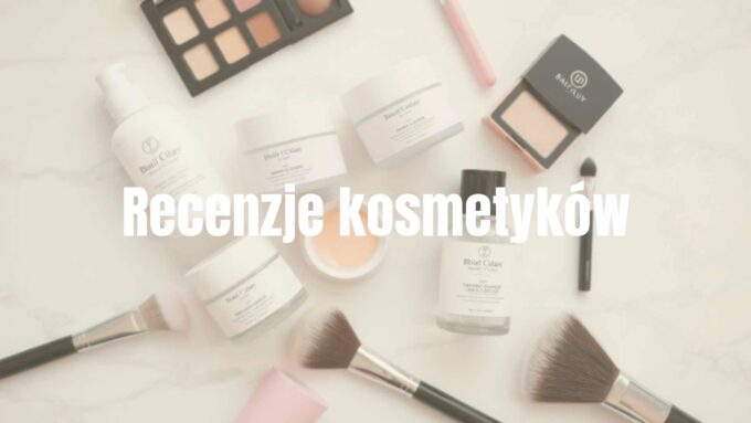 Aesthetic flat lay of various cosmetic products like creams, makeup, and brushes on a marble surface, soft pastel tones, clean and elegant style.