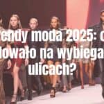 Fashion runway show 2025, mix of vintage and futuristic styles, bold patterns and oversized shoulders, urban street style, vibrant colors, modern and authentic vibe, realistic.