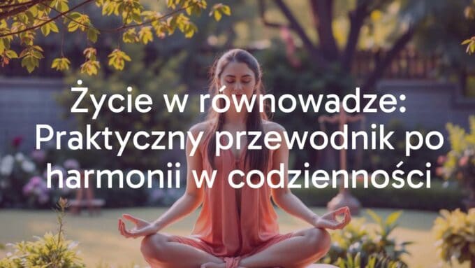 A serene woman meditating in a peaceful garden, balanced scales in the background, soft natural lighting, harmonious colors, realistic.